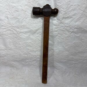 Vintage Primitive Looking Ball Peen Hammer Unmarked Handmade or Hand Re-Made